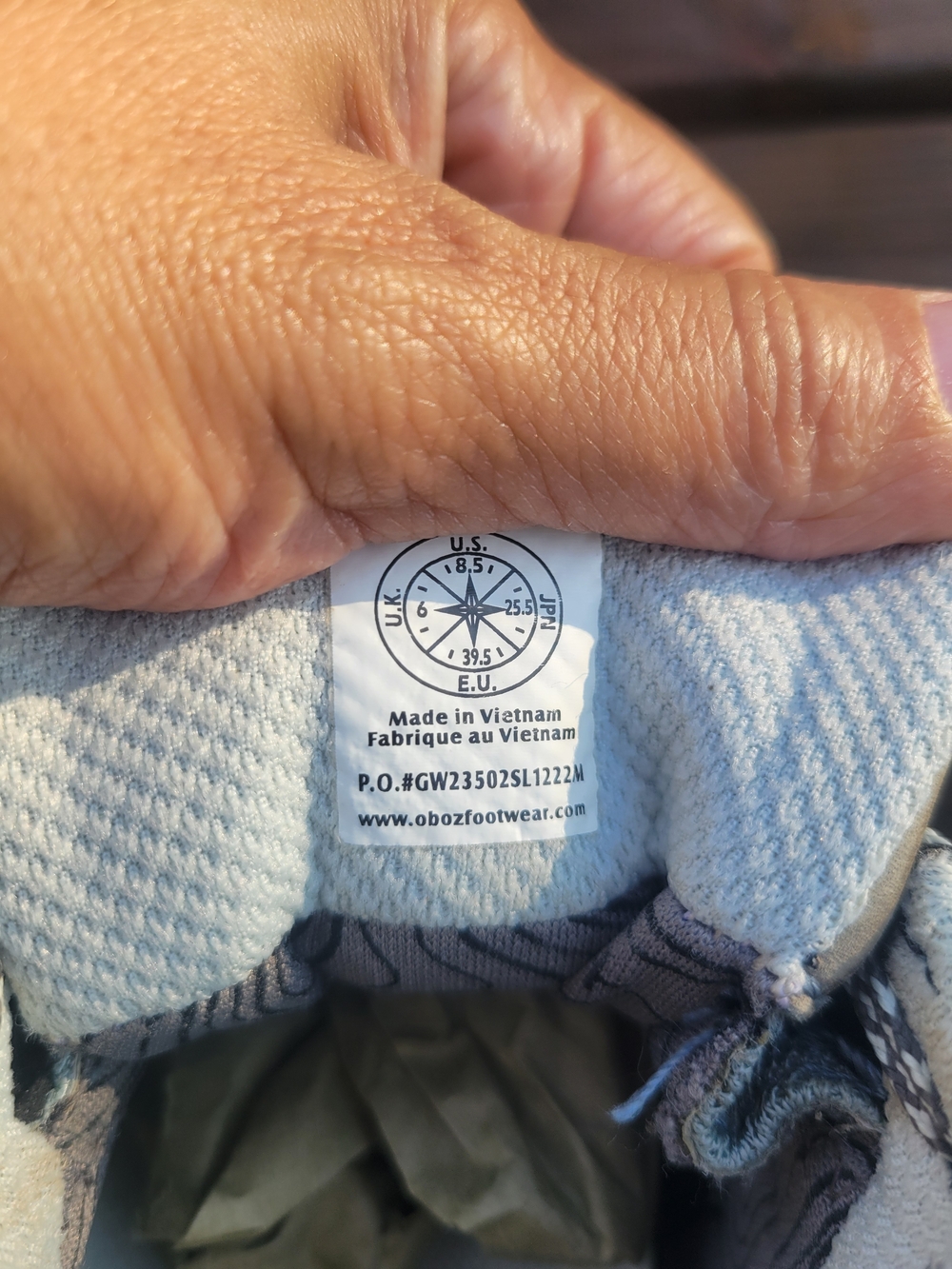 Oboz Light Blue Hiking Shoes - Picture 7 of 8